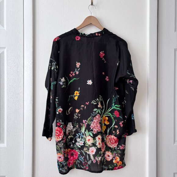 Johnny Was Houstein Jarah Button Down Silk Blouse - Picture 5 of 6